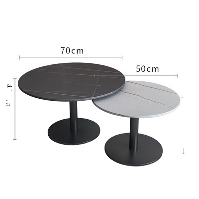 Italian light luxury rock plate dining table family small family multi-person dining table restaurant rectangular iron