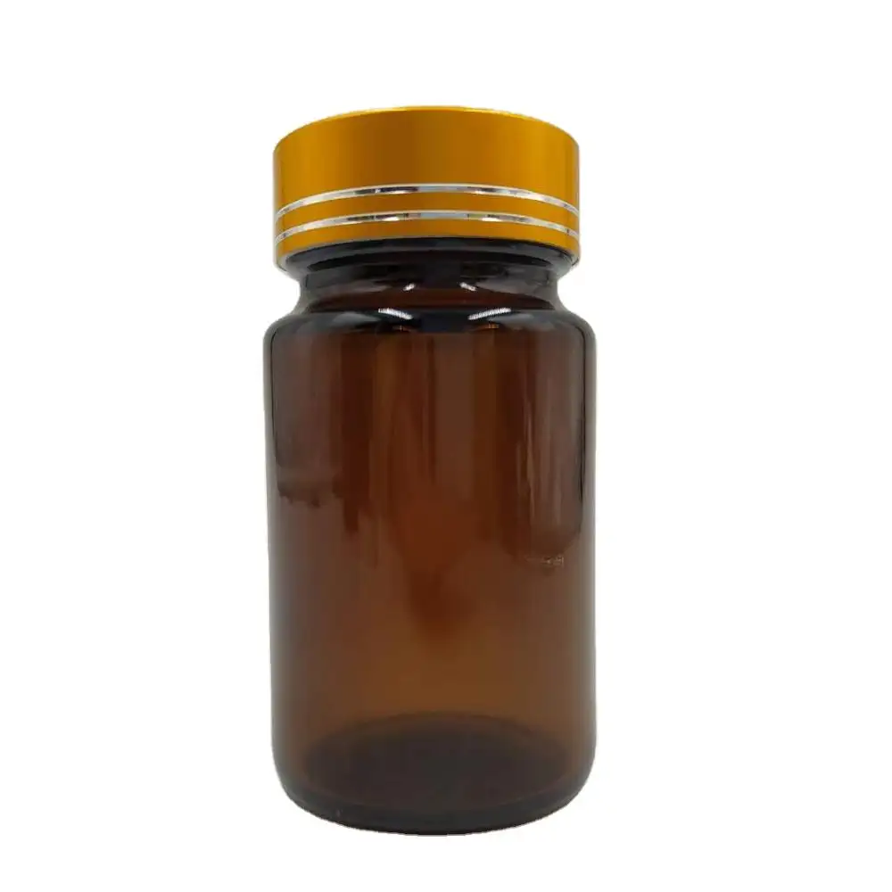 Glass Bottles Factory Outlet Pharmaceutical 60ml Wide Mouth Amber Glass Medicine Bottles