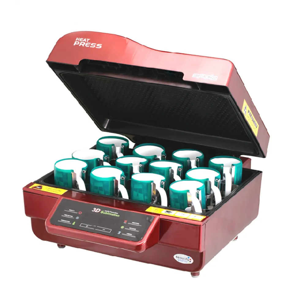 3D Automatic cell phone case mug thermal transfer printing heat press 3D sublimation machine ST-3042