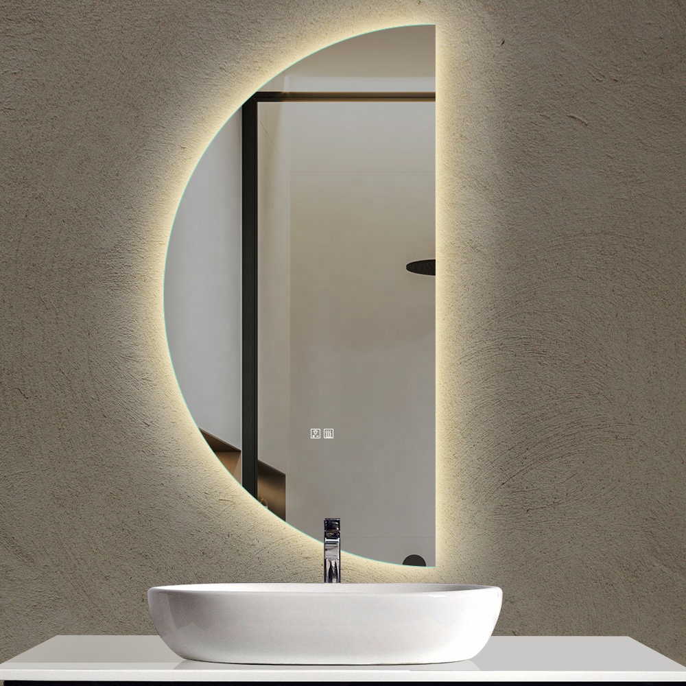 YUSON YS57125 5mm Copper-free Mirror Double Touch Switch Anti-fog Function Three colors light Stepless Dimming LED Mirror