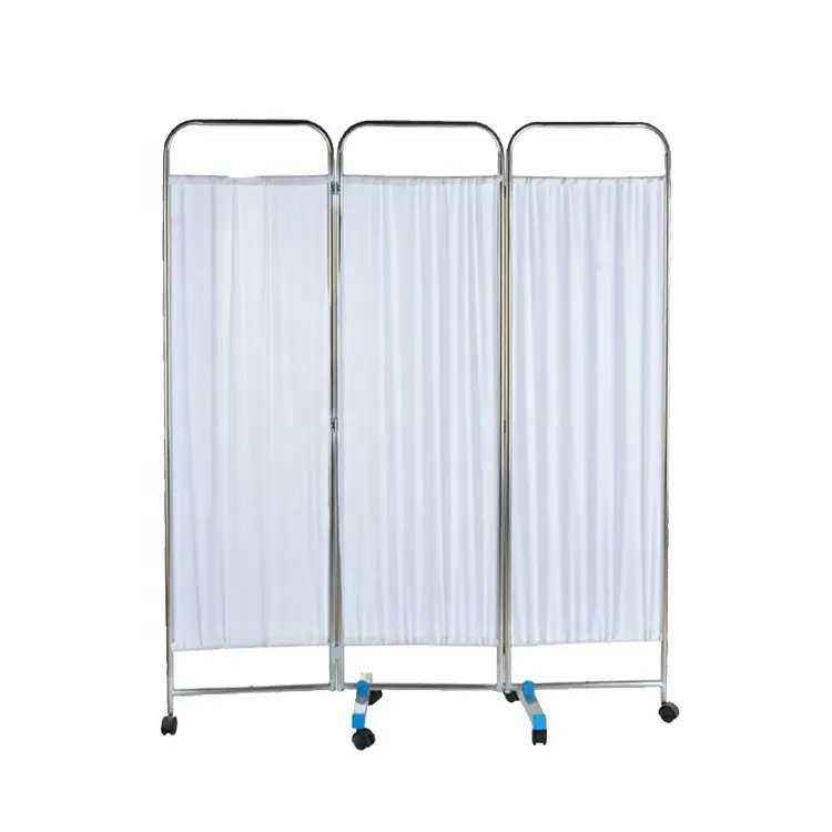 OSEN-HA1 Thickened Stainless Steel Folding Medical Hospital Ward Screen with Wheels