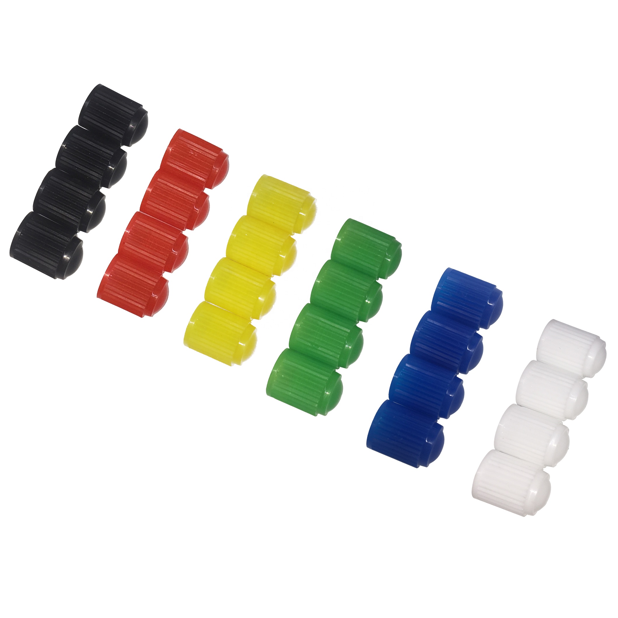 Colorful Dustproof ABS Plastic Tire Valve Caps for All 8V1 Valve Stem Cars, Motorbikes, Cyclings