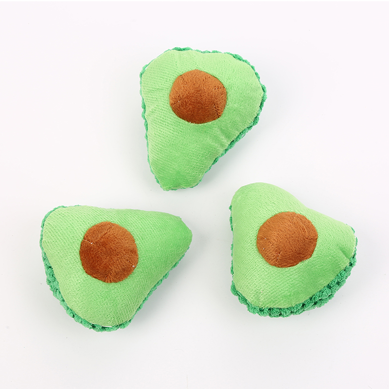 soft plush avocado with catnip cat toy pet products wholesale in stock hot selling cat toy