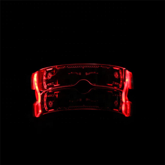 Mitoon Led Luminous Glasses Light Up Glasses Prop For Halloween Festival Performance Futuristic Electronic