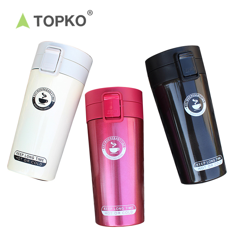 TOPKO custom logo stainless steel thermos double wall vacuum Coffee Cups
