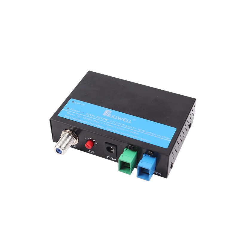 Fullwell CATV 1550nm FTTH Micro волоконно-оптический приемник, мини-узел с WDM PON с ATT
