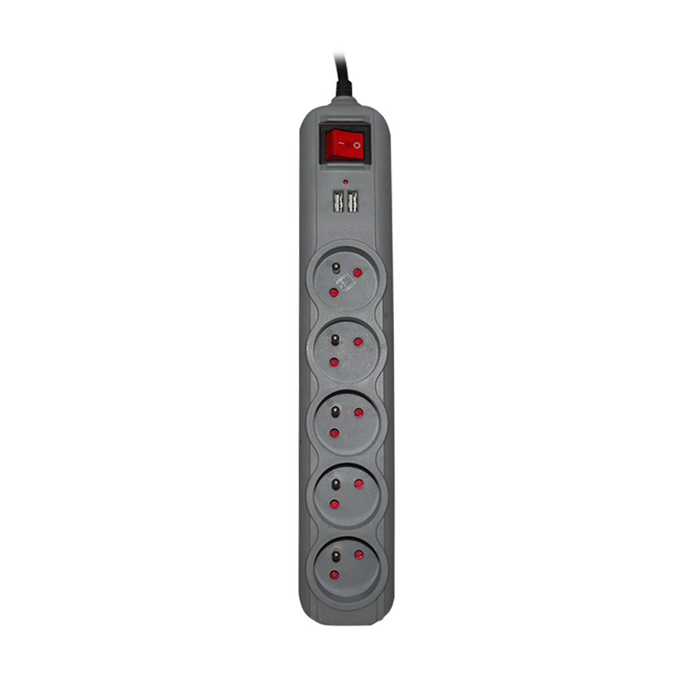 Французский shuko блок питания розетка с H05VV-F Французский разъем USB