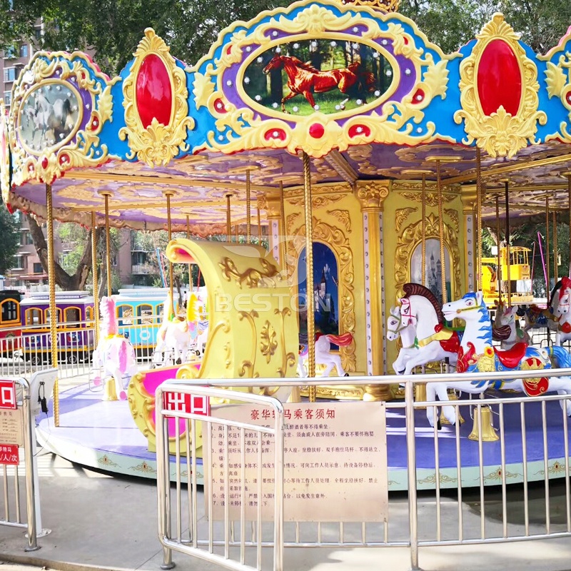 amusement park carousel 26 luxury carousel horse fiberglass