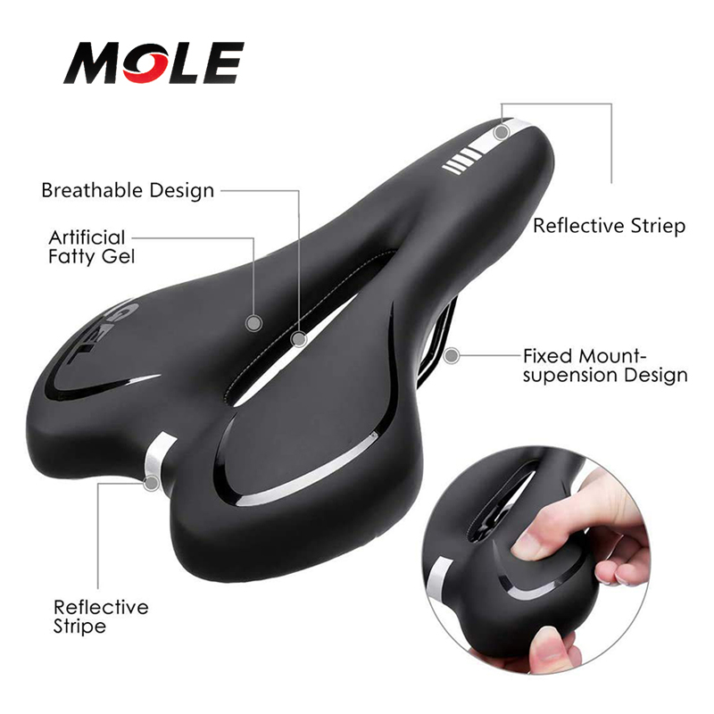 Mole Comfortable Silica Gel Seat Cushion For Bike Anti-Slip Bike Saddle Cover For Mountain Biking