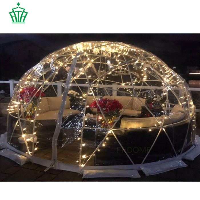 Geodesic Dome Tent Clear PVC Cover Garden Plastic igloo