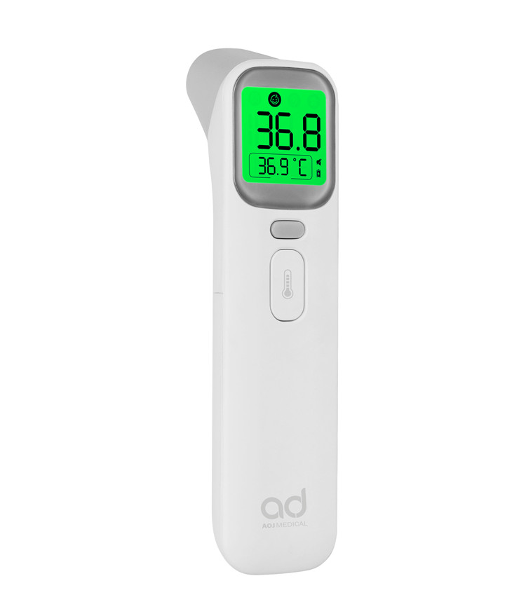 Smart four color backlight digital infrared forehead and ear baby laser thermometer