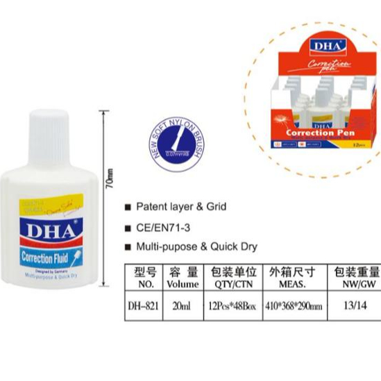Высокое качество Quick Dry Экологичные корректирующая жидкость ручка корректор жидкости DH-823 питания для школы