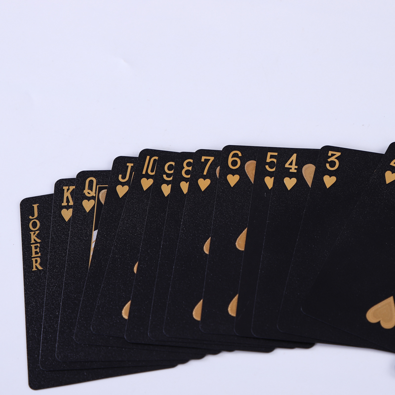 24K золотые игральные карты, покерная игра, колода Покера из золотой фольги, набор пластиковых волшебных карт, водонепроницаемые волшебные карты