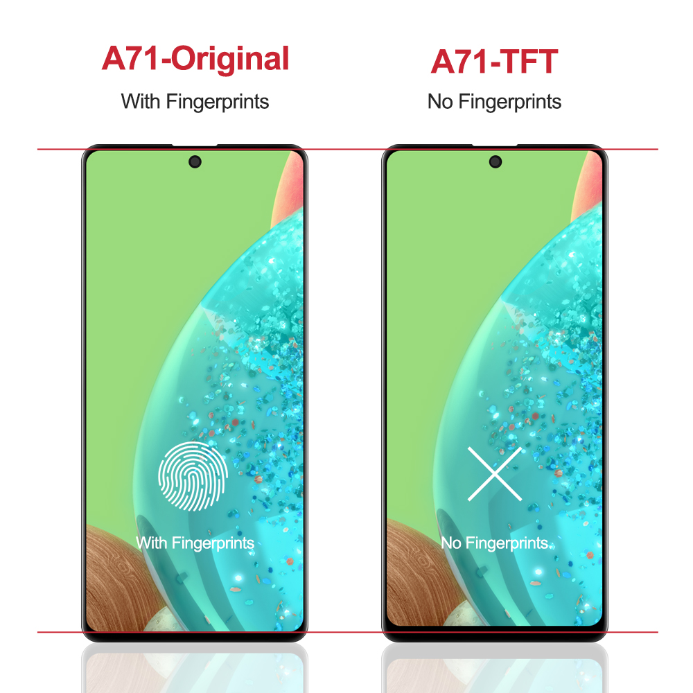 Мобильный телефон ЖК-дисплеев A71SM-A715F для Samsung Galaxy A71 Оригинальный сенсорный ЖК-экран с рамкой высокое качество