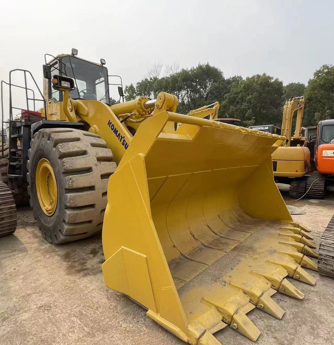 Оригинальный японский фронтальный погрузчик Komatsu WA600 WA470, подержанные Подержанные колесные погрузчики Komatsu, оригинальные цветные колесные погрузчики