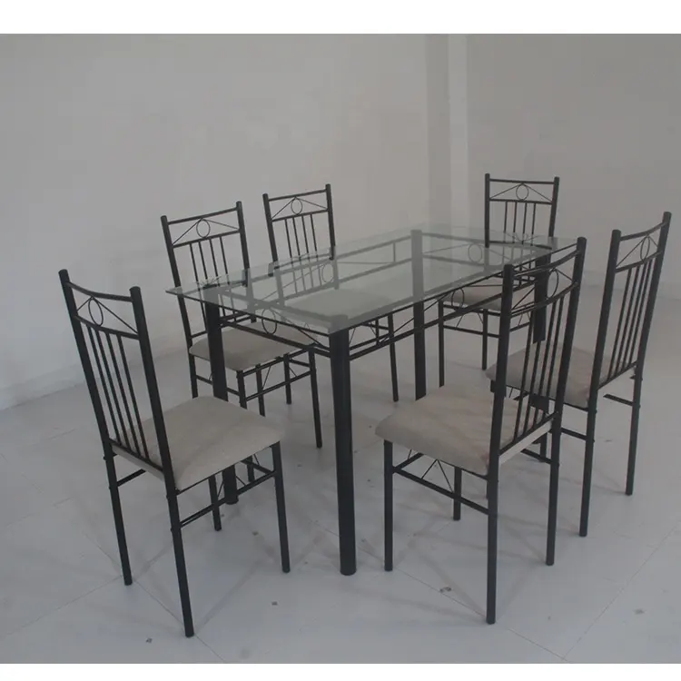 Popular dining room set home furniture 7 pieces for kitchen-office lunch table DS-112
