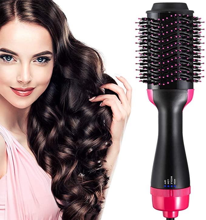 2021 new design 3 in 1 Hair Dryer and Volumizer Hot Air Straightening Dryer Brush for Women