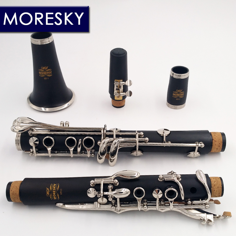 Профессиональный ветровой инструмент MORESKY, кларинетт бакелит, 17 клавиш, кларнет A-кларнет E211