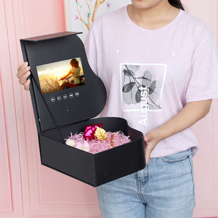 Mystery Cosmetic Wholesale Packaging Custom Rose Gift Surprise Set Flower Lcd Box With Lcd Screen