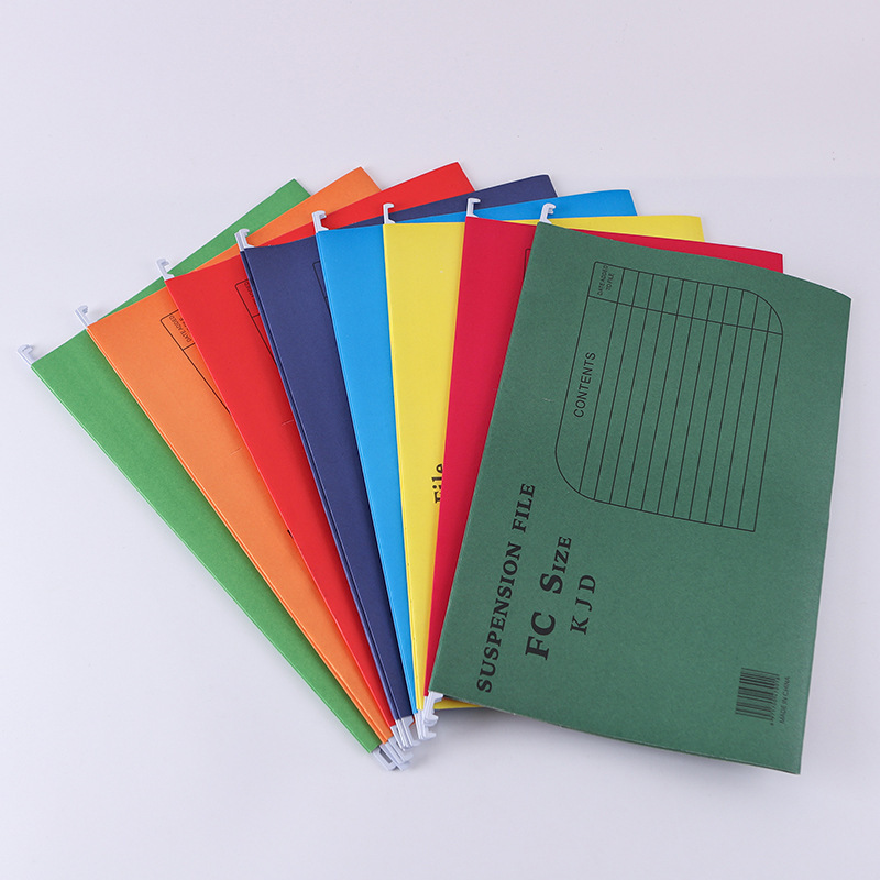 custom colorful classify file A4 FC size hanging file folder with custom logo print
