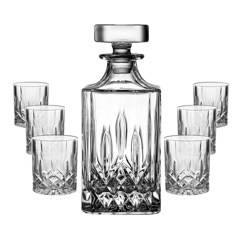 700 мл/23,5 oz Стеклянный Графин для виски чашки набор оптовая торговля стаканы для виски бутылки стакана комплект подарок на день отца