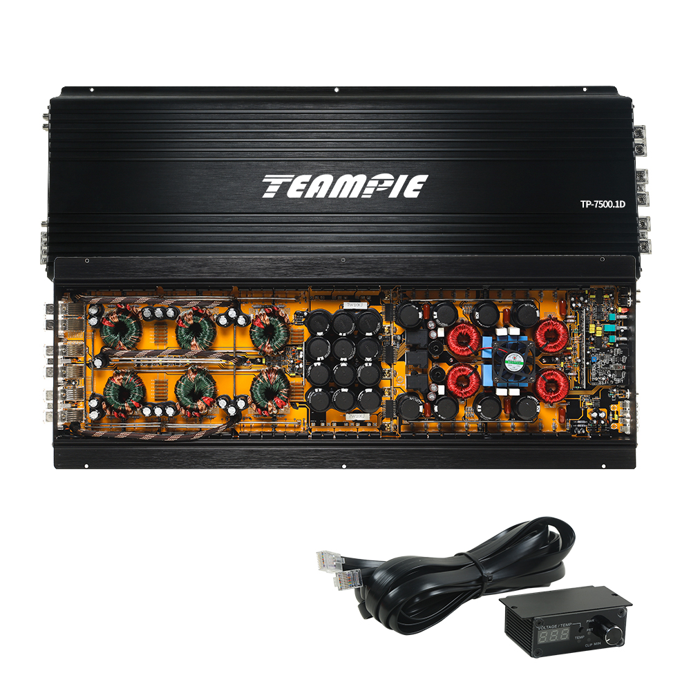 TP-7500.1D High End Competition Subwoofer Car Amps, High Power SPL, Monoblock Class D, Korea Car Amplifiers, 7500 W