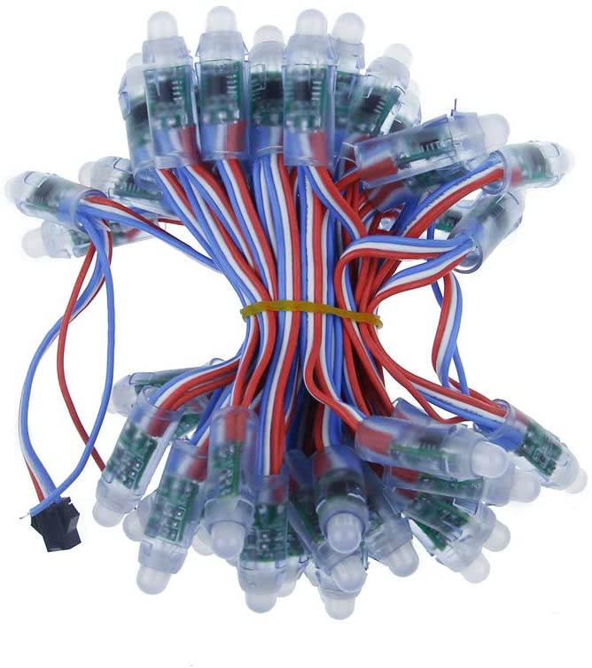 12 мм 5 в WS2811 1903 IC 50 шт. гирлянда цифровые рождественские RGB огни Светодиодный пиксельный свет