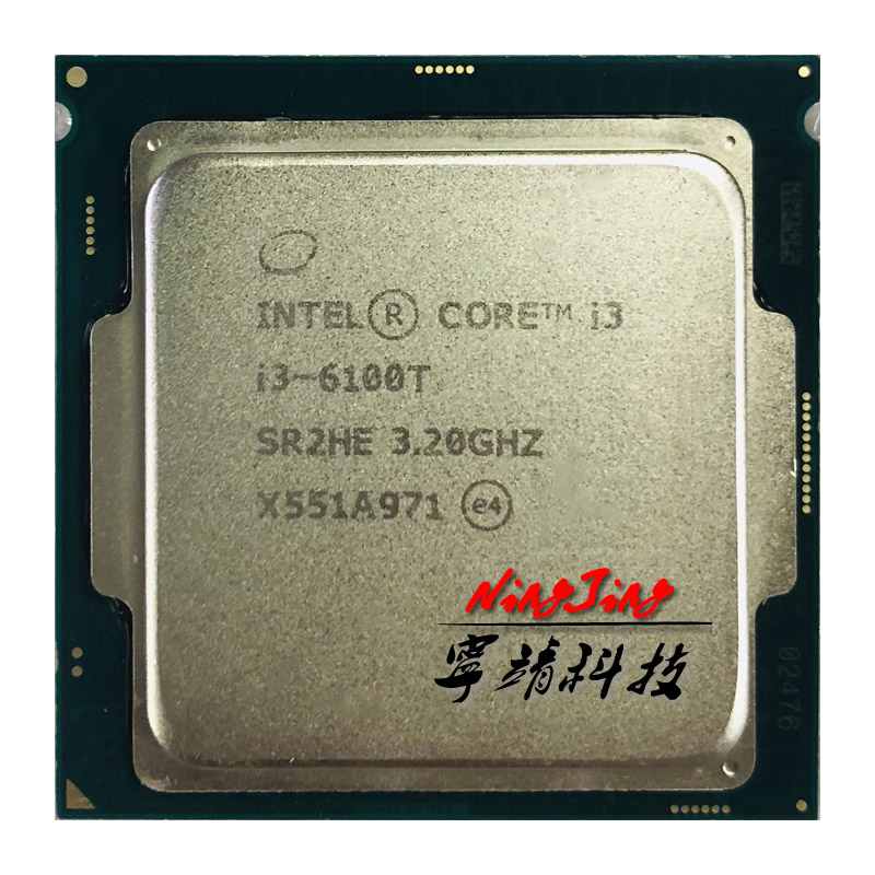 Процессор Intel Core i3-6100T i3 6100T 3,2 ГГц двухъядерный четырехпотоковый, 3 МБ, 35 Вт, LGA 1151