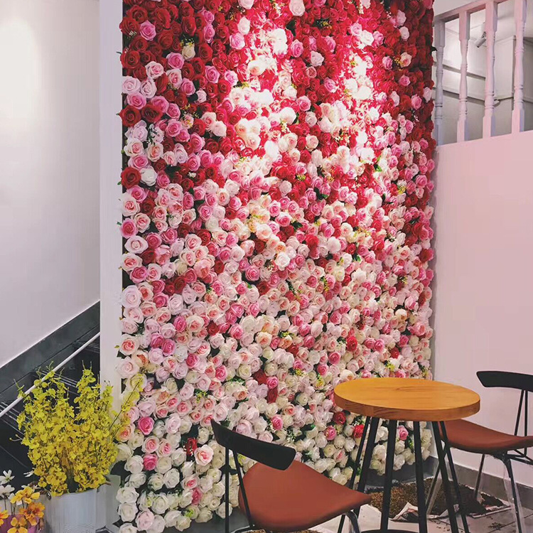Customized 3D artificial Silk Flower Walls For Wedding Decor Backdrop or Party Decoration
