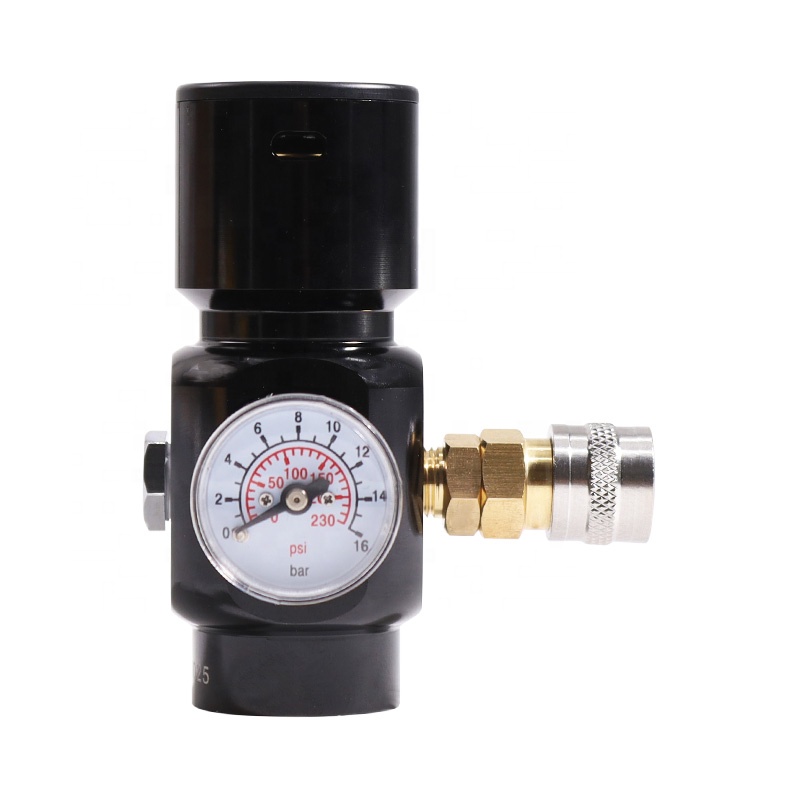 Mini CO2 Regulator for Pneumatic Tools Including Nailers Staplers Caulking Guns Sport Shooting Paintball Airsoft