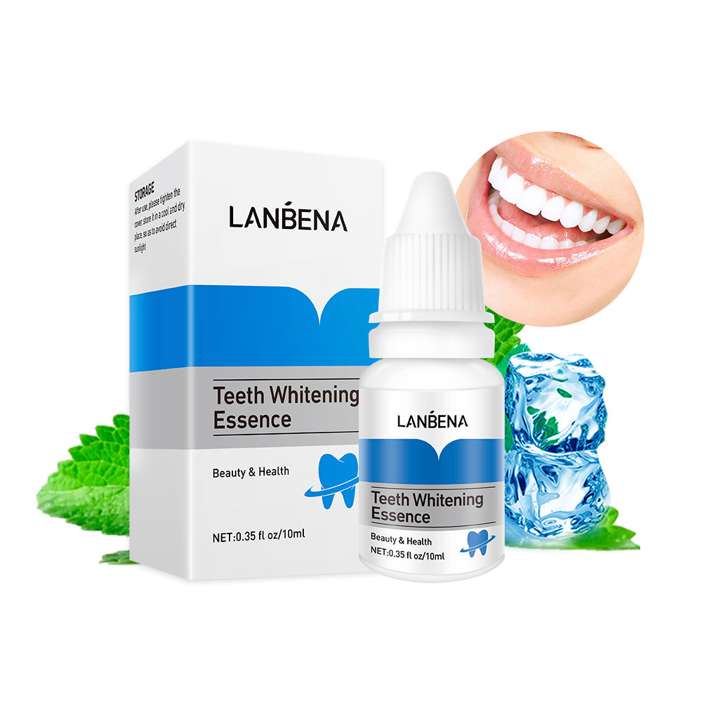 Бесплатный образец LANBENA, горячая Распродажа, наборы гелевых порошковых полосок с индивидуальным логотипом, наборы домашних полосок для отбеливания зубов, эссенция