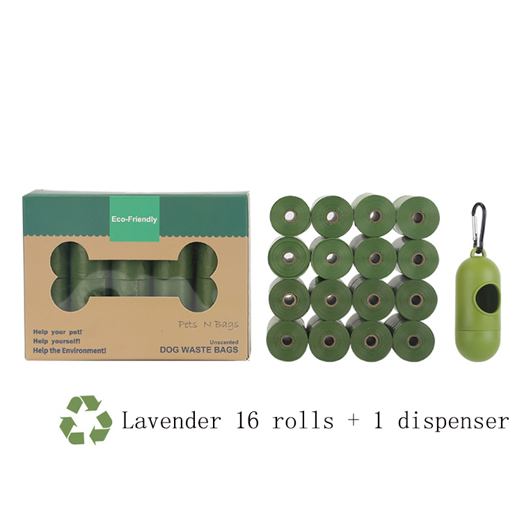 POP DUCK portable eco friendly waste bag biodegradable compostable pet dog poop bag with holder dispenser for dogs and cats