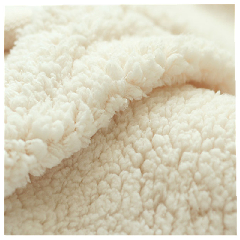Wholesale customized single side white polyester sherpa fabric cotton like