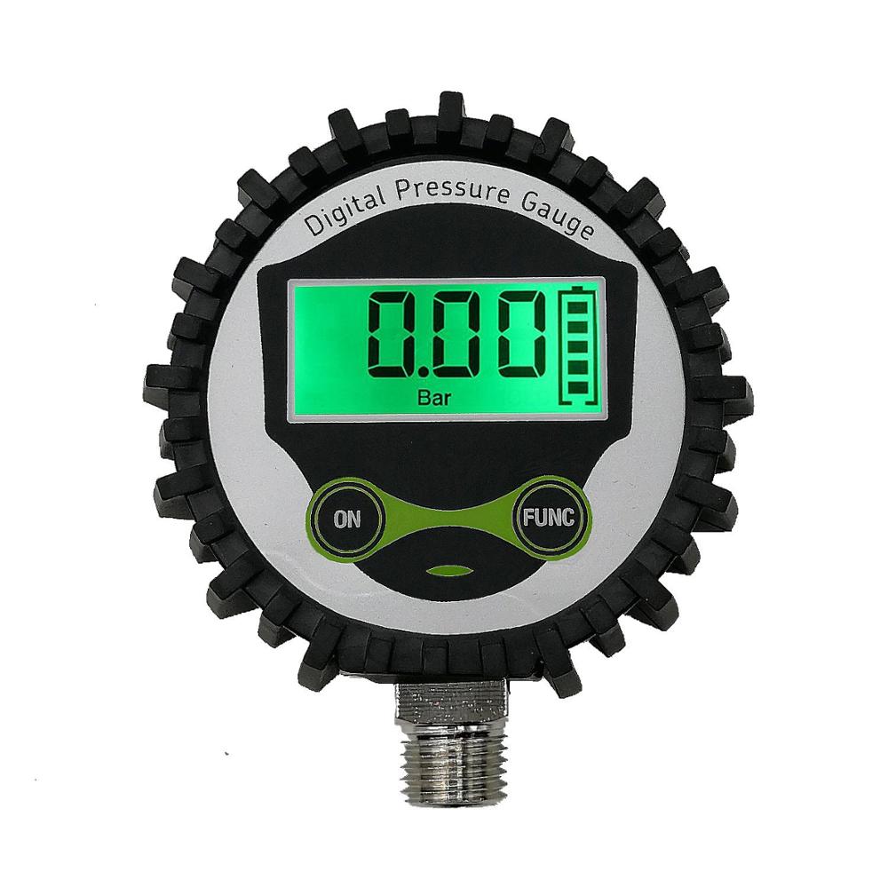 Цифровой манометр с питанием от аккумулятора, 0 ~ 200psi NP-60 G1/4 NPT1/4