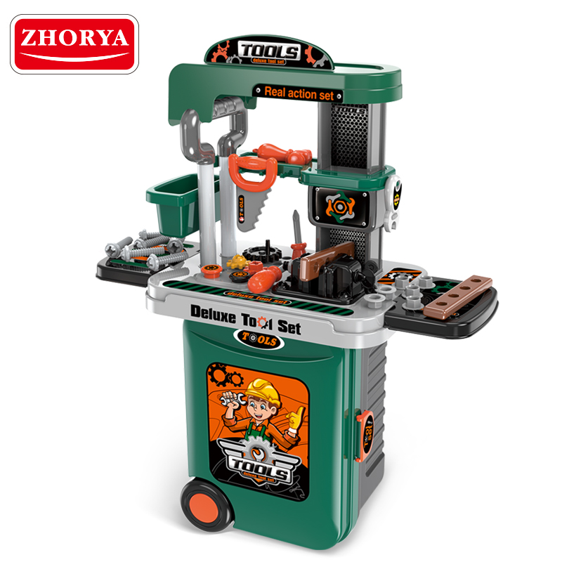 Zhorya 3 в 1 ящик для инструментов, дизайнерские инструменты, игровой набор, игрушки для мальчиков