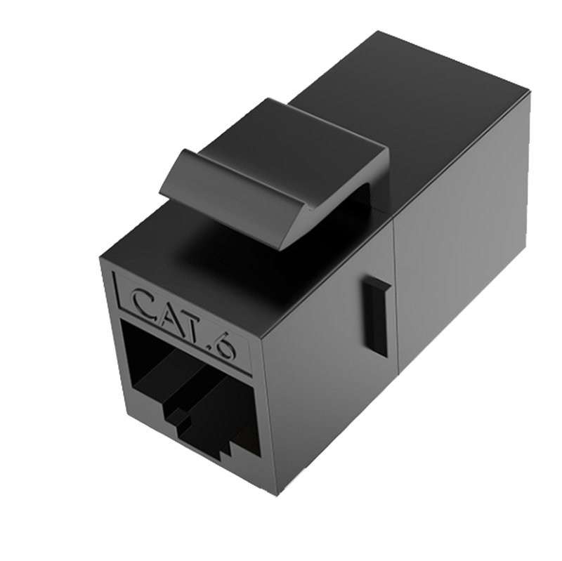 CAT6 RJ45 Keystone Jack встроенный соединитель черного цвета