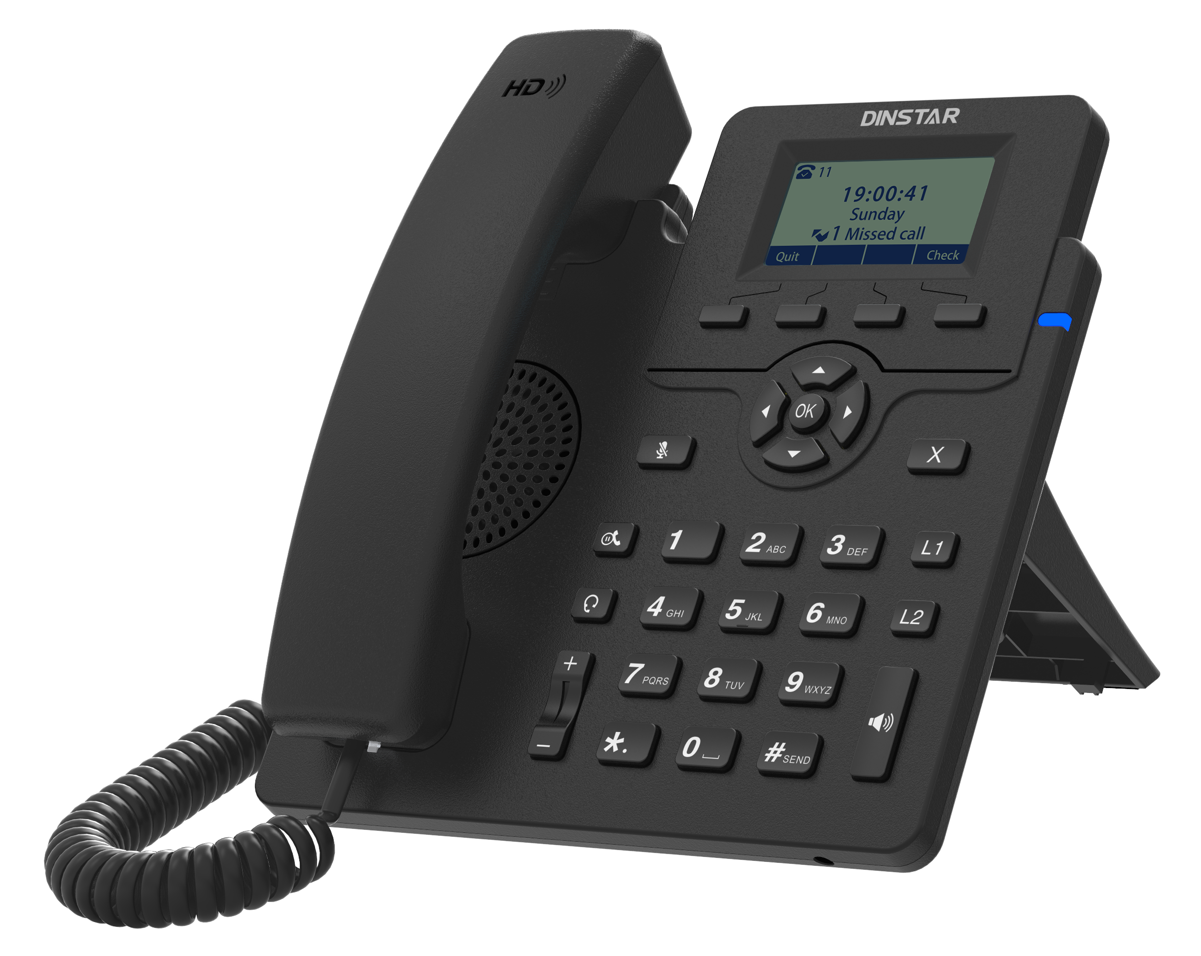 Настольный дешевый голосовой аналоговый Voip Sip телефон с 2 линиями видео