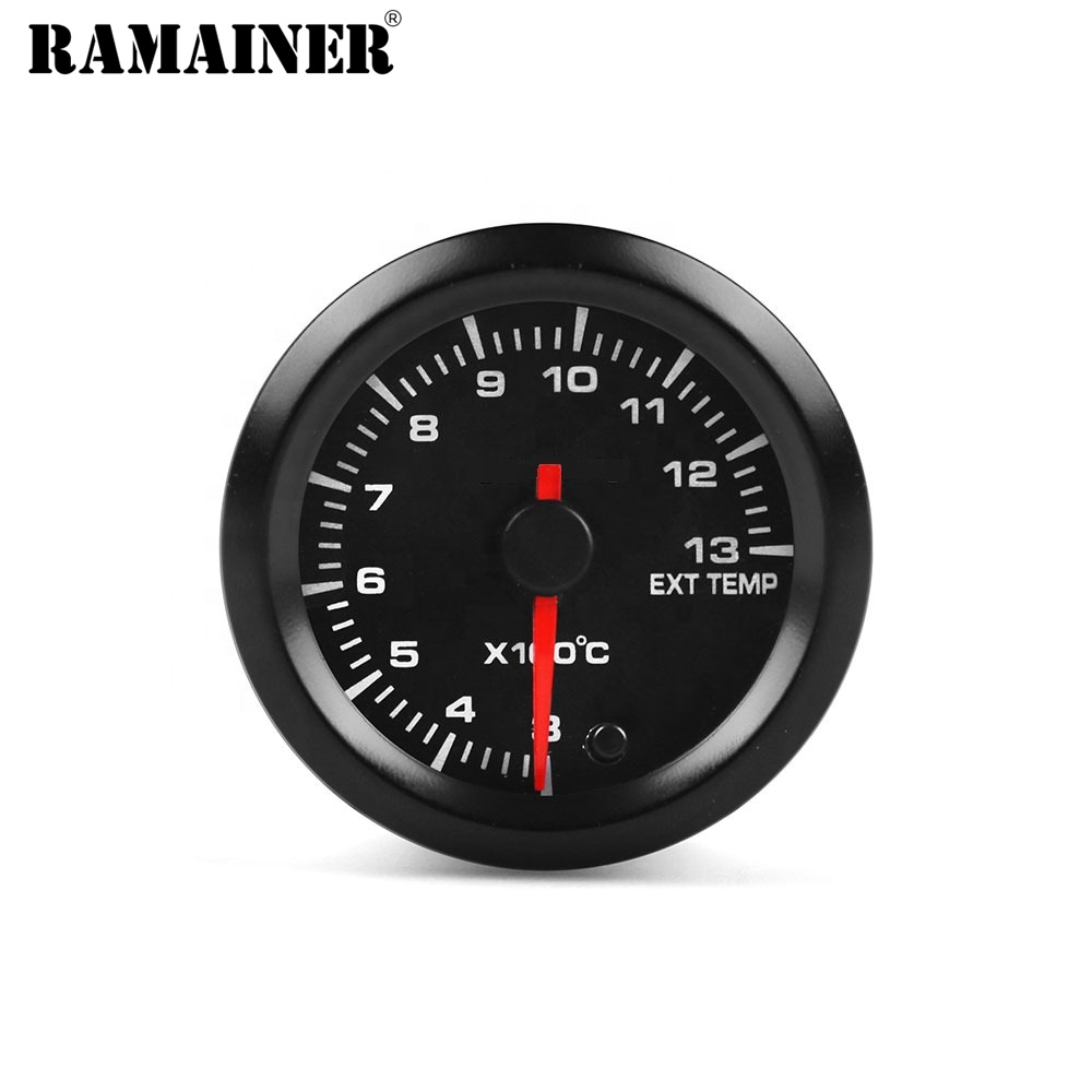 Ramainer 2 "52 мм выхлопных газов датчик температуры 7 цветов светодиодный указатель чность температура EXT температура метр с сенсор высокой скорости двигателя