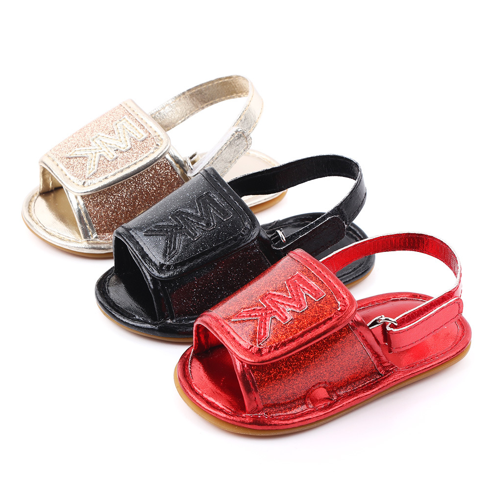 0-1 year old bright leather baby shoes baby sandals soft rubber sole baby toddler shoes wholesale