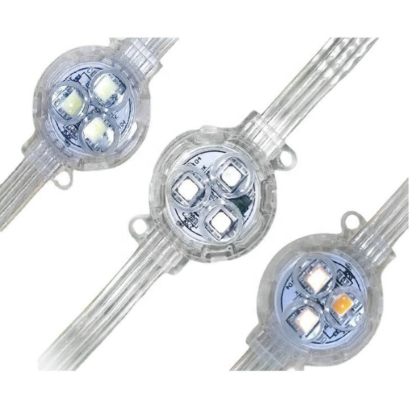 IP65 Waterproof Addressable Led Dot Strip Lights Outdoor 30mm RGB Smd5050 Pixel 12V Led Point Light
