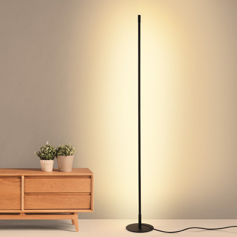 Modern Cylindrical Long Line Floor Lamp Minimalist Remote control Bedroom Study Living Room Decoration LED lights Fixtures