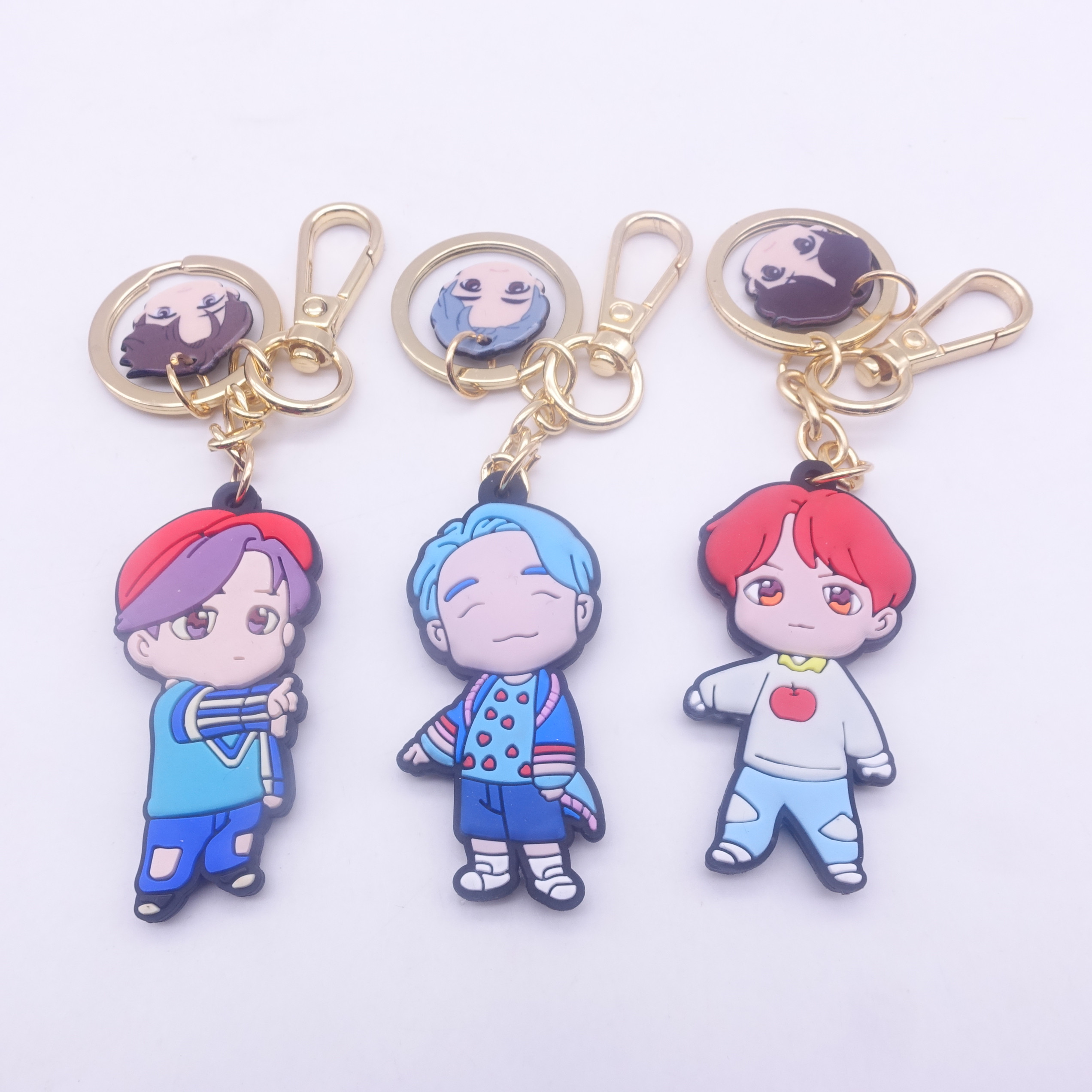 Изготовленные на заказ резиновые брелоки Kpop BTS/Корейский Idol BT21 поп брелоки/единорог медведь лошадь брелоки, продвижение резиновых брелоков
