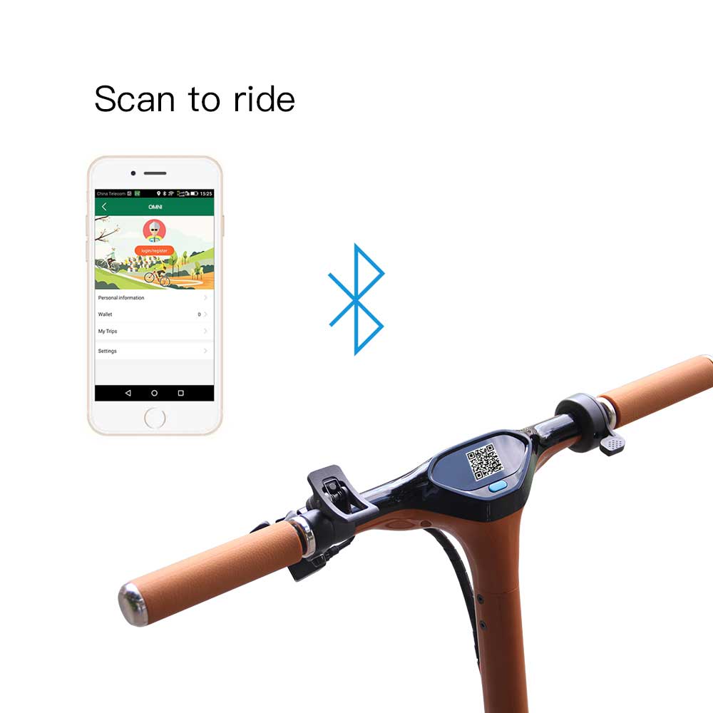 Omni Лидер продаж Unfoldable Прокат общий электрический скутер с QR код блокировки IOT