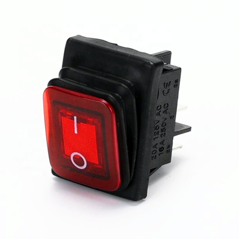 KCD4 16a 20a ON-OFF power 125v 250v control Voltage 4 pin t85 1e4 interruptor switch 12V illuminates waterproof rocker switches