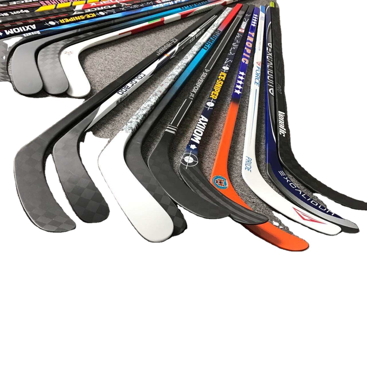 Factory Wholesale Customized Logo Ice Hockey Stick Equipment Carbon Fiber Floorball Stick
