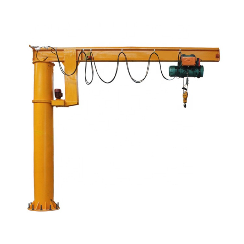 Hot Selling 360 degree rotary pillar 500kg 1ton 2ton portable jib crane with electric chain hoist