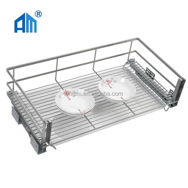 Kitchen Pull Out Stainless Steel Drawer Wire Basket for Kitchen Cabinet
