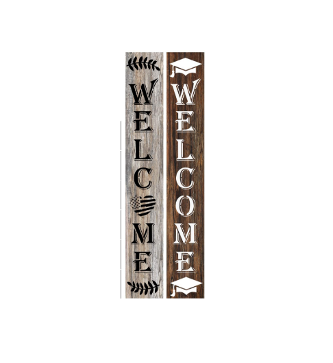Welcome Sign for Porch Front Door,Thanksgiving, Christmas, Graduation Decor