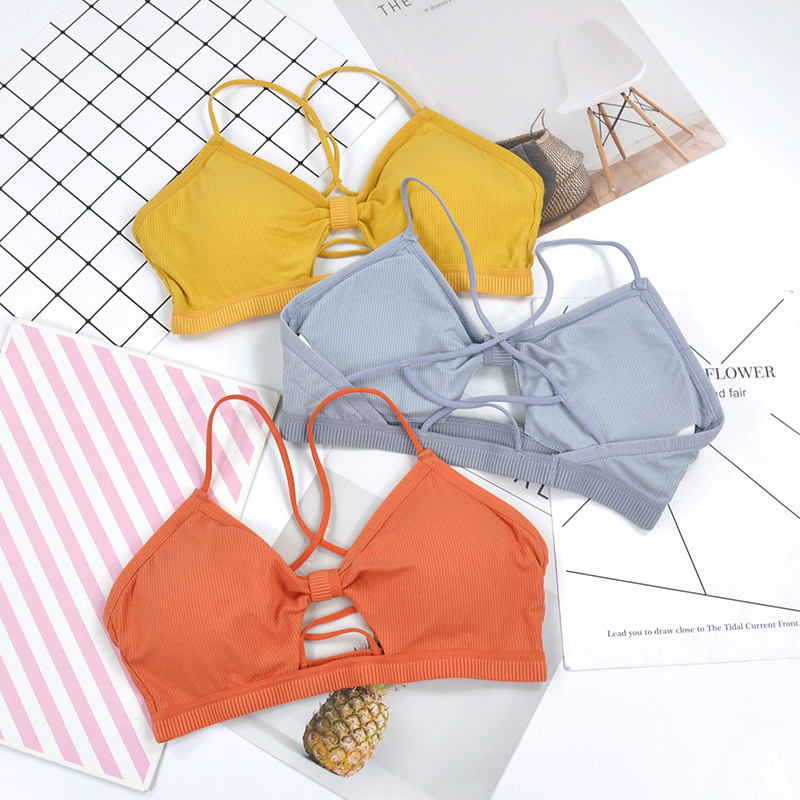 Soft Comfortable Wireless Removable Padding Women's Seamless Condole Belt Sleeveless Tank Tops Camisole