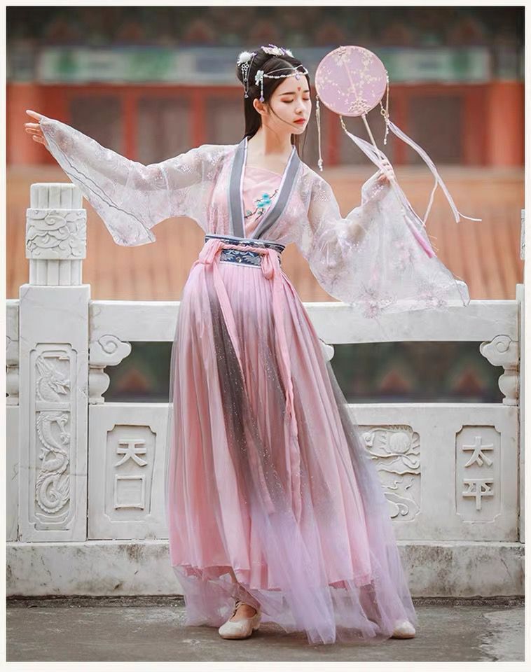 Китайский традиционный костюм hanfu, костюм древней серии ТВ, художественная фотография, сценическое шоу, одежда феи